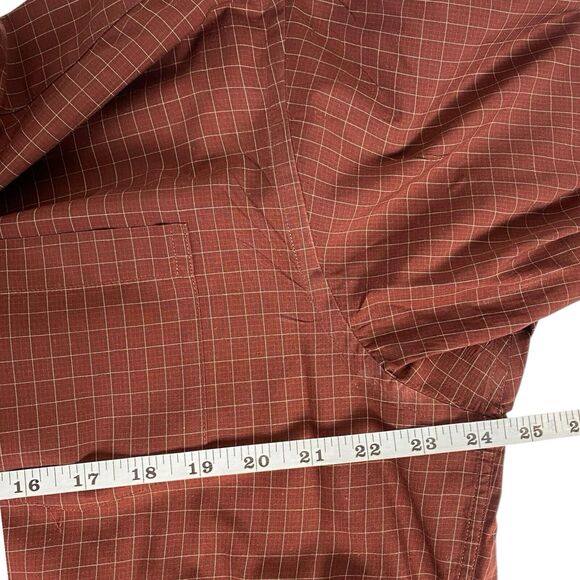 Banana Republic Shirt Mens Size Large Burgundy Plaid‎ Button Up Relaxed Fit 0003 - Picture 8 of 8